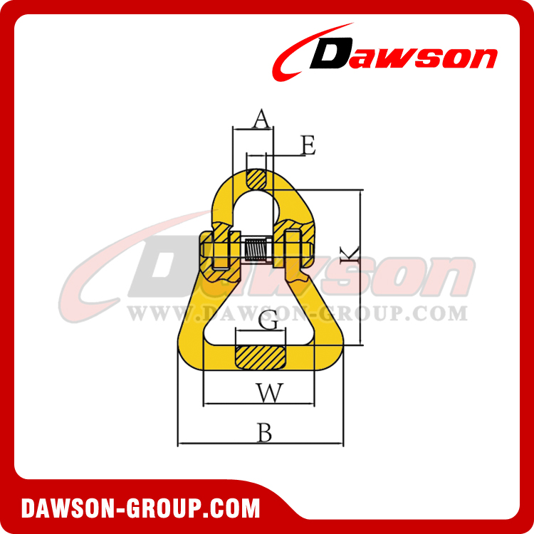 CHINA DS001 G80 CONECTOR DE ESLINGA WEB DAWSON-GROUP - FABRICANTE, PROVEEDOR