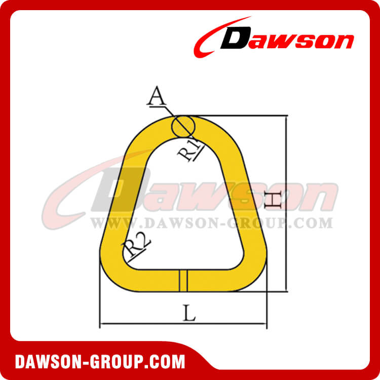  Треугольное кольцо из сплава DS139 G80 WLL 2–6T для веб-стропа