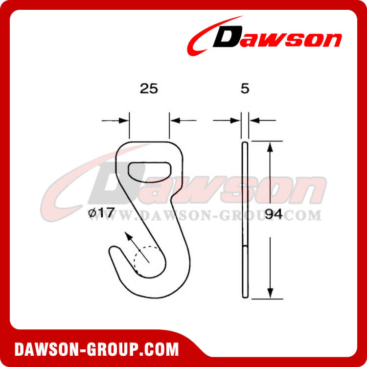 DSNH2501 ウェビングスリング用フラットフック - Dawson Group Ltd. - 中国メーカー、サプライヤー、工場