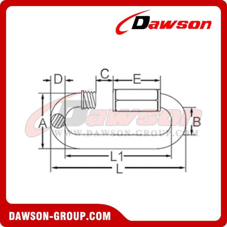 ENLACE R&Aacute;PIDO DE MORDAZA ANCHA + ZINCADO - DAWSON GROUP LTD.- FABRICANTE, PROVEEDOR, F&Aacute;BRICA DE CHINA
