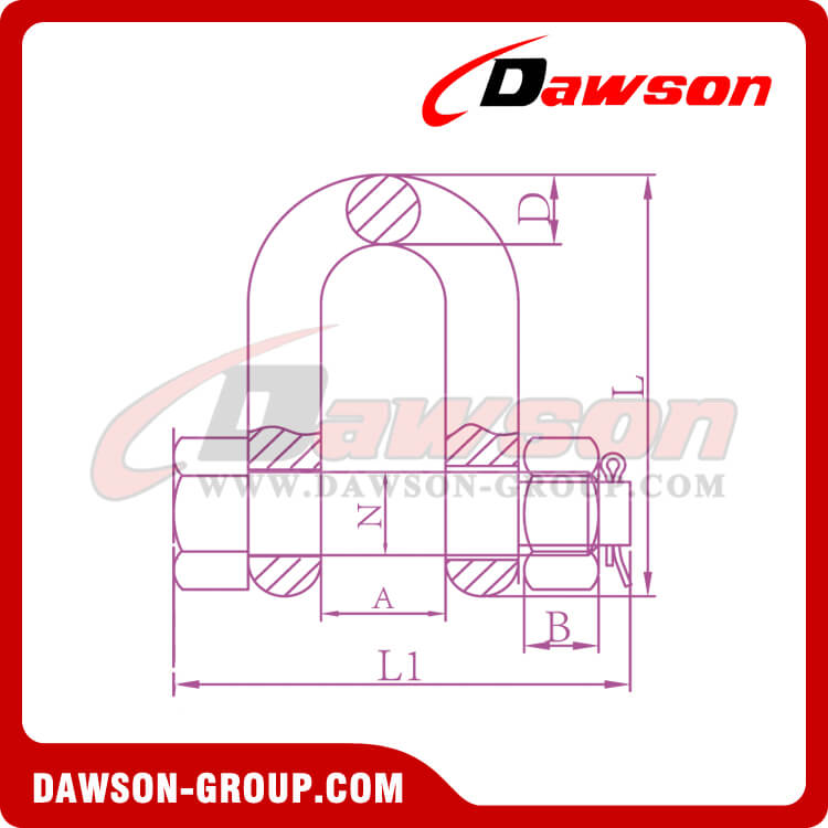 GRILLETE DEE DE ALEACI&Oacute;N TIPO PERNO DS757 G8 - DAWSON GROUP LTD.- FABRICANTE, PROVEEDOR, F&Aacute;BRICA DE CHINA