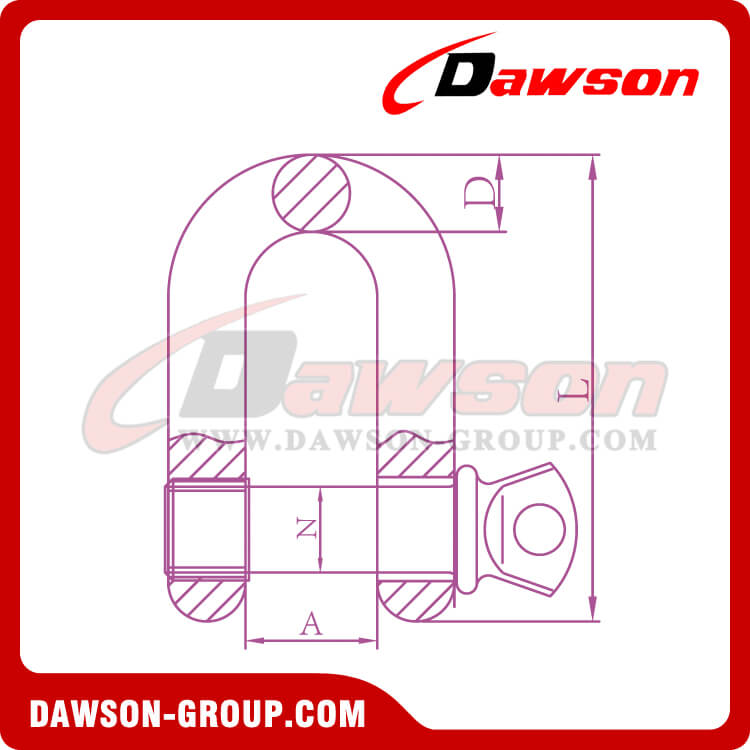 DS759 GRILLETE DEE DE ALEACI&Oacute;N CON PASADOR DE TORNILLO G8 - DAWSON GROUP LTD.- FABRICANTE, PROVEEDOR, F&Aacute;BRICA DE CHINA