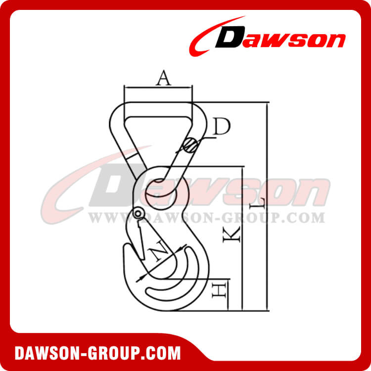 DS062 GANCHO DE ANILLO TRI&Aacute;NGULO DE ALEACI&Oacute;N - DAWSON GROUP LTD.- FABRICANTE, PROVEEDOR, F&Aacute;BRICA DE CHINA