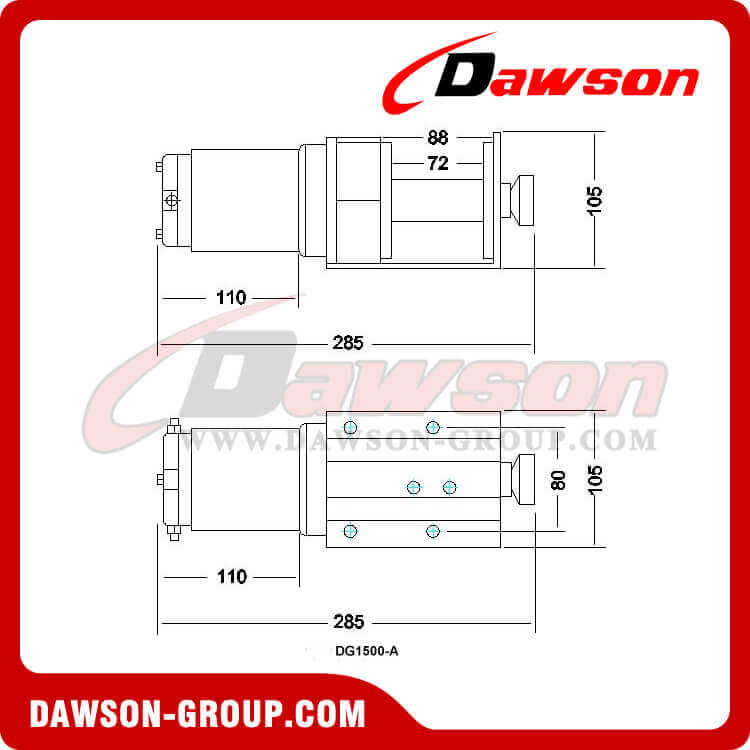 Лебедка для квадроциклов DG1500-A(1) — электрическая лебедка