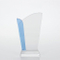 Fashion Straight Edge Light Blue Accent Crystal Trophy