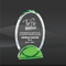 Green Arch Crystal Oval Award (D-CRY474, D-CRY475, D-CRY476)
