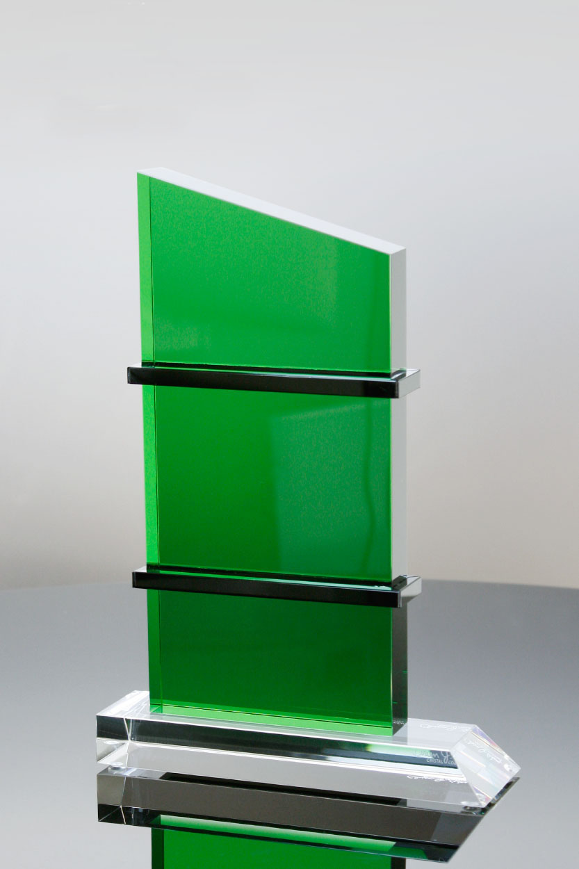 Popular Emerald City Crystal Award Trophy