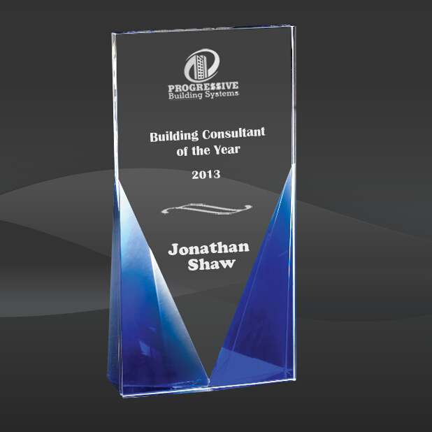 Blue North Shore Crystal Award (T-NSHO510)