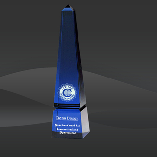 Blue Crystal Obelisk Award (DMC-DCA163B)