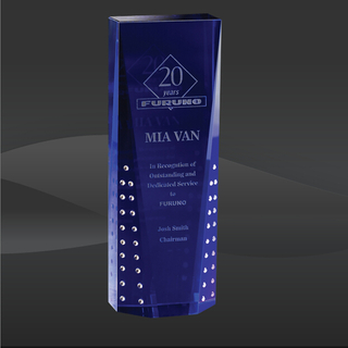 Blue Crystal Bling Award (T-WBNG308)