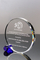Crystal Circle with Blue Crystal Stand for Recognition Awards