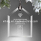 Personalized House Glass Christmas Tree Ornaments for Decoration