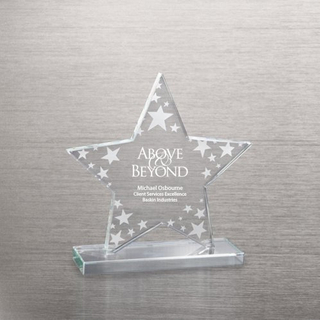 Star Cluster Etched Glass Award (#70333)