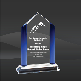 Blue Side Peak Crystal Award (D-CRY254)