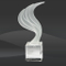 Frosted Signet Fan Crystal Award (RS-8408-19, RS-8408-29)