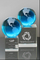 Blue Frosted Crystal Globe Award (#3437, #3443)
