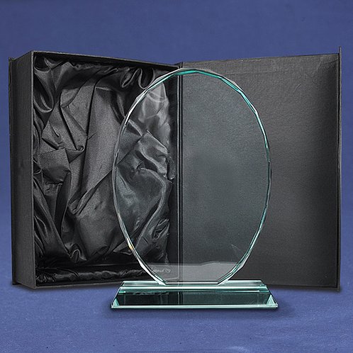 Popular Beveled Oval Premium Jade Character Trophy (#78245)