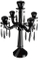 16" Crystal Glass Black Candelabra Party Decoration