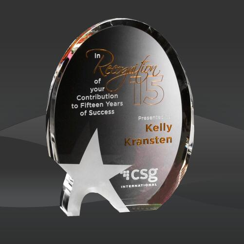 Oval Crystal Star Award (CD-4330, CD-4331, CD-4332)