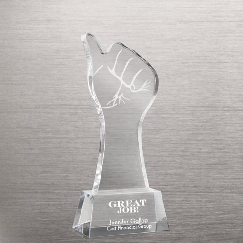 Great Job Crystal Trophy for Student Award (#76518)