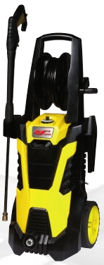 High pressure washer with induction motor