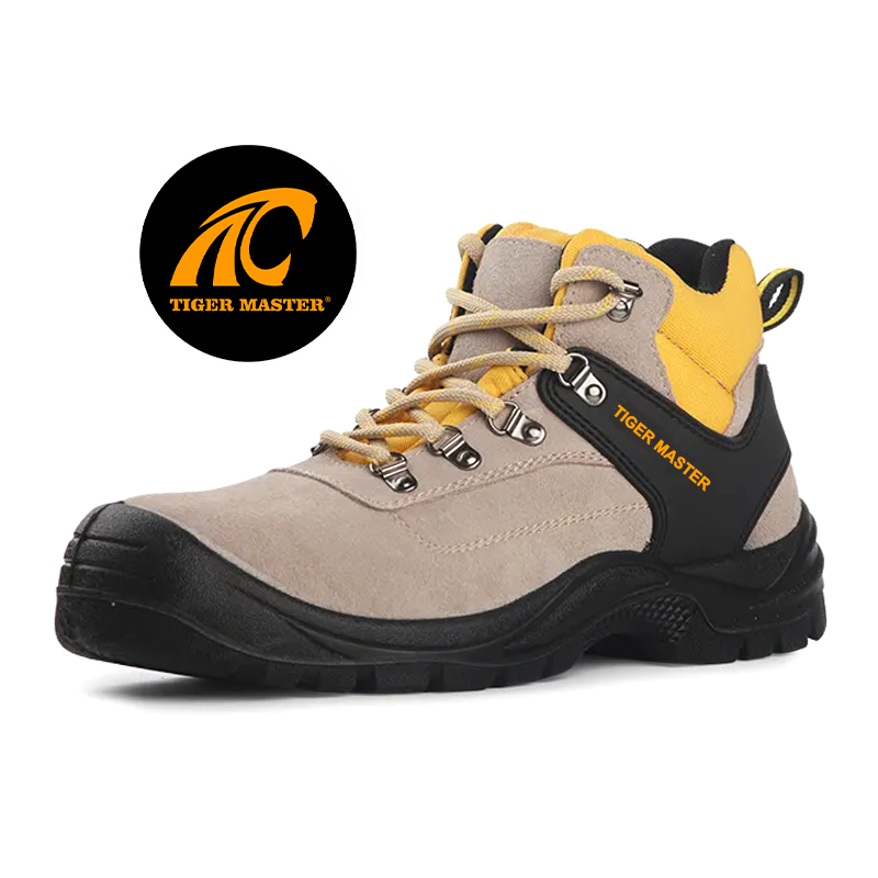 Grey Anti-slip Puncture Proof Steel Toe Safety Shoes for Workers