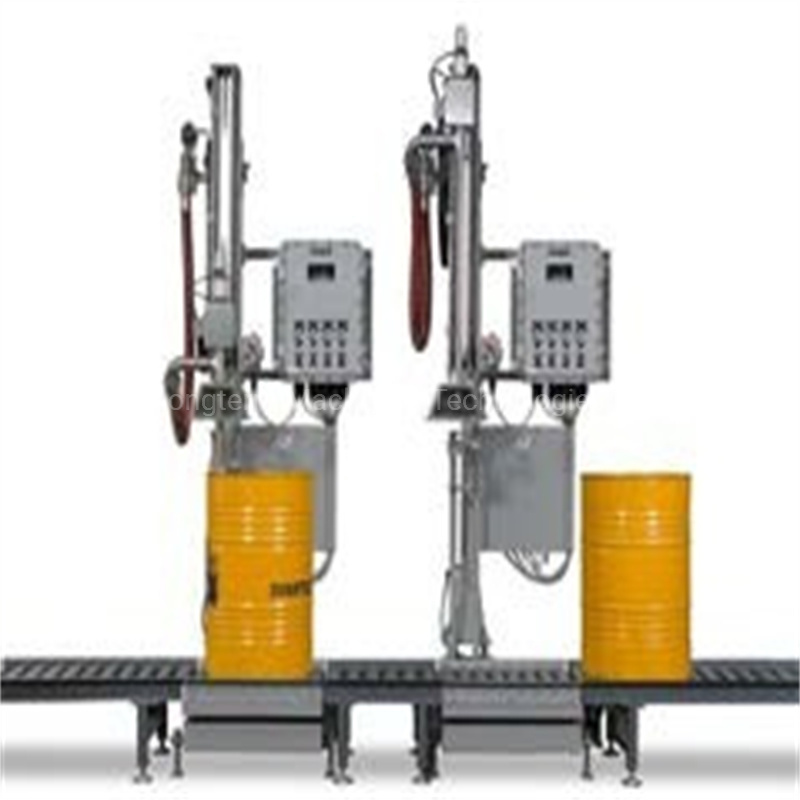 Automatic Bitumen Drum Filling Line with Weighing, Bottle Barrel Filling Drum Packing Machine^