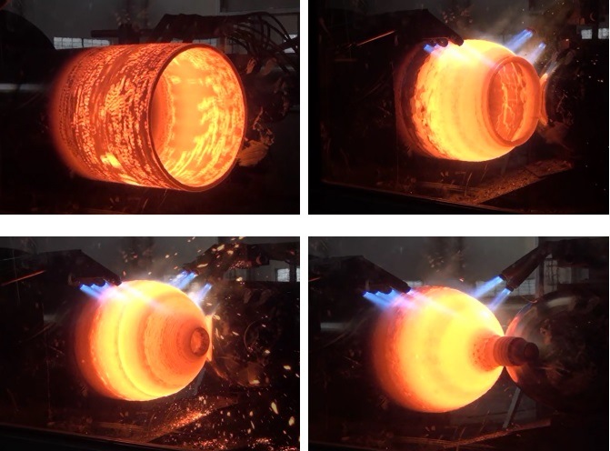 CNG Gas Cylinder Bottom Pressing Machine