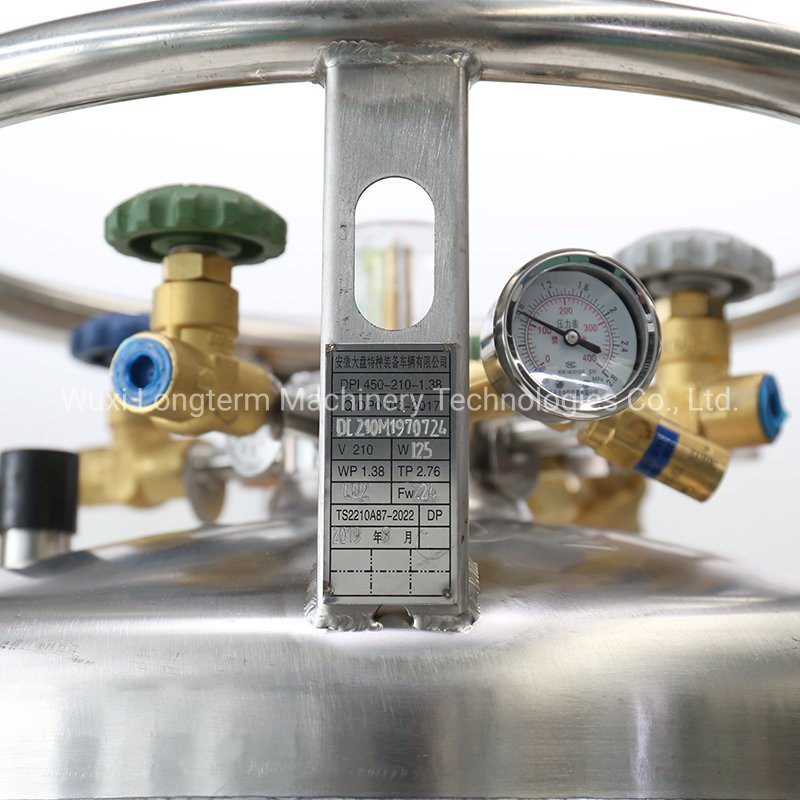 210L Liquid Oxygen/Nitrogen/Argon/CO2 Storage Tank Dewar Cryogenic LNG Gas Cylinder