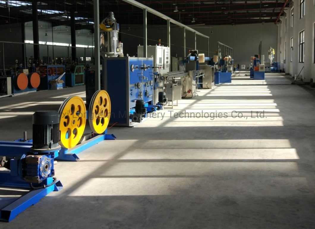 FTTH Drop Optical Fiber Cable Machine Fiber Optic Cable Production Line, High Quality Flat Flexible Cable Extrusion Machine~