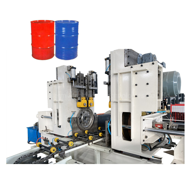 55 Gal/220L Sealed Cylindrical Steel Drum Making Machine Metal Barrel Production Line^