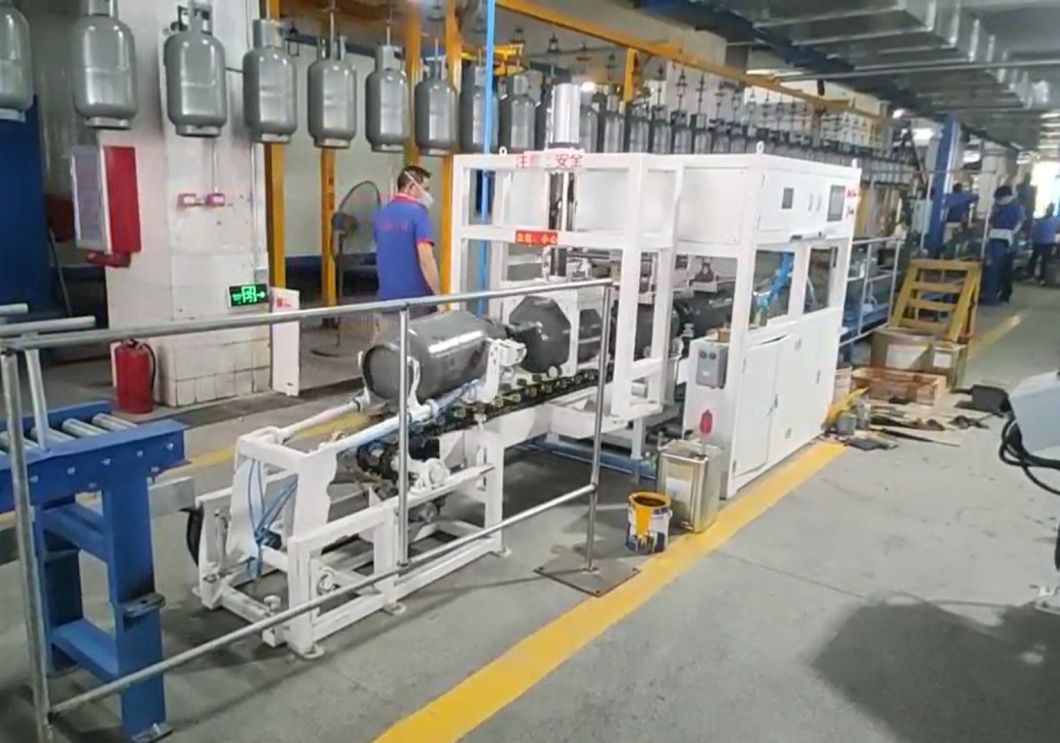 Fully Automatic High Speed LPG Gas Cylinder Body Silk Printing Machine Assembly Logo Printing Machine