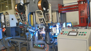 Semi Automatic LPG Cylinder Base Ring MIG Welding Machine