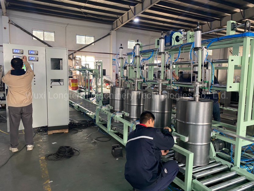 Automatic Steel Drum Oil Filling Machine Steel Barrel Filling Packing Machine