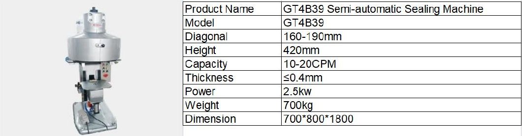 Good Quality Round/Square Shape Tin Can Sealing Machine