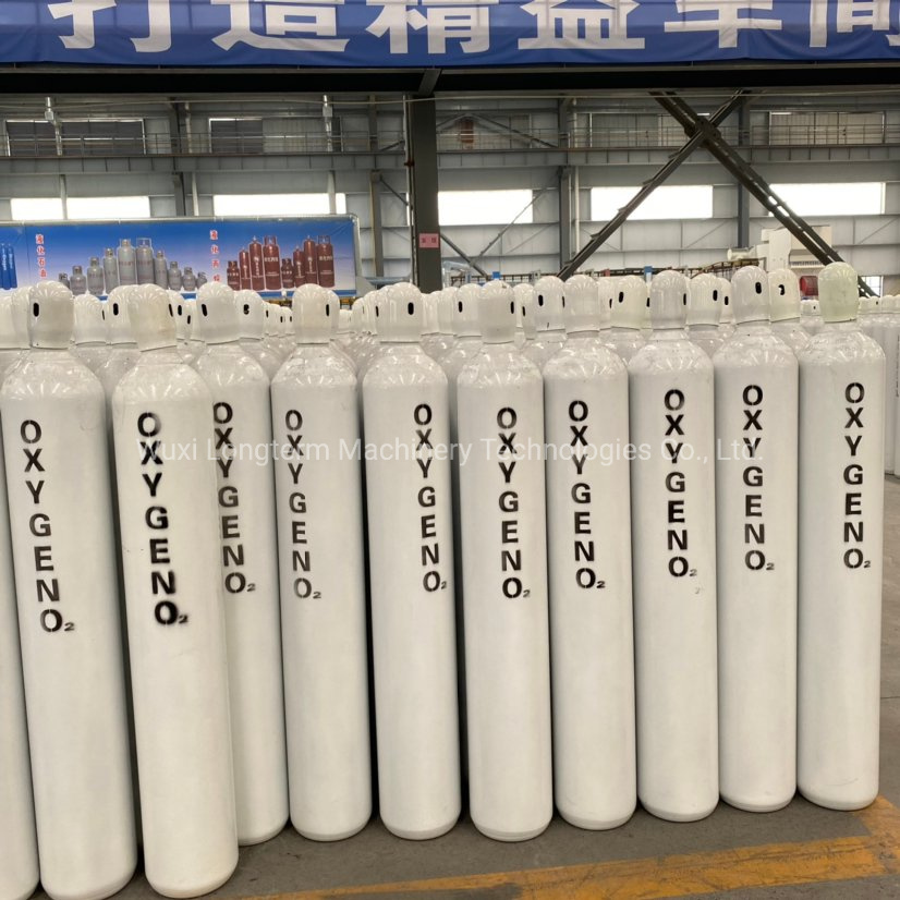 46.7L 150bar5.4mm High Pressure Vessel Seamless Steel Oxygen Gas Cylinder~