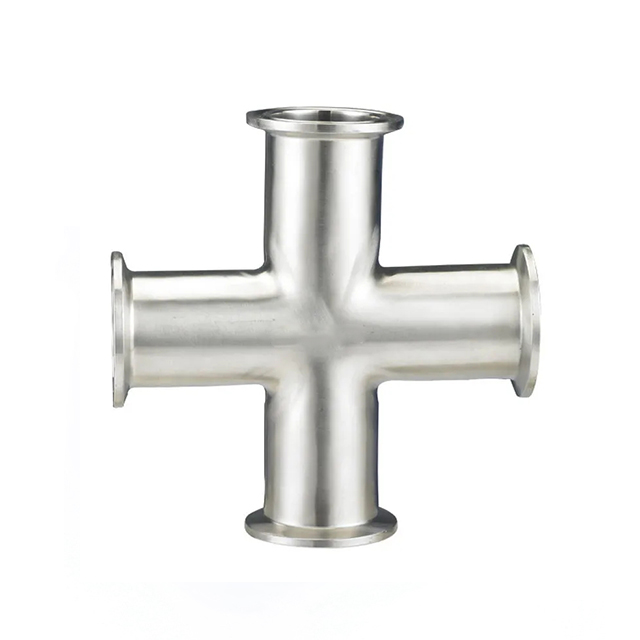 Санитарная сварка труб из нержавеющей стали с четырехсторонним крестом