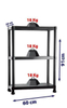 3 Tiers Plastic Storage Shelf (6030P-3T)