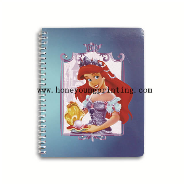 Spiral cartoon lined notebook for student corner rounding laminated cover assorted designs