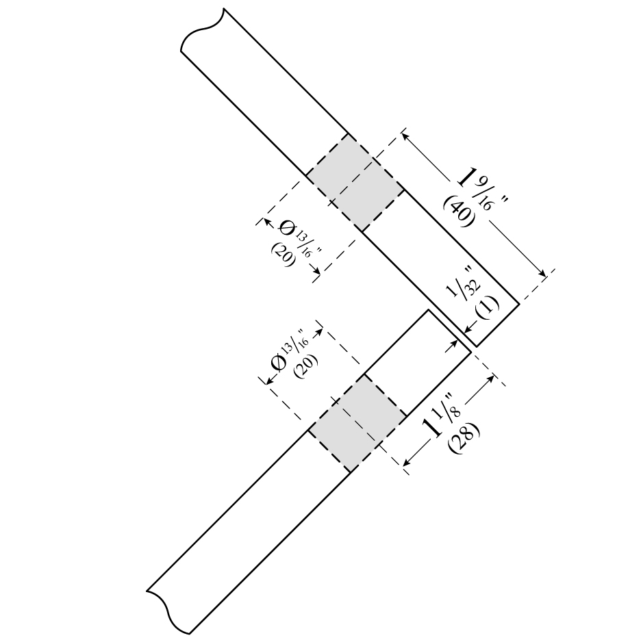 VM-90SH Connector 90° shortened