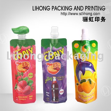 Shock Resistance Stand up Pouch with Spout Customized Yogurt Jelly