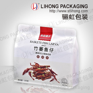 Wholesale Snack Food Storage Compound Flat Bottom Plastic Ziplock Bag 