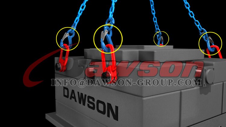 グレード 100 チェーン用ラッチ付き G100 アイ スリング フック、リフティング用グレード 100 鍛造鋼スリング フックのアプリケーション - 中国メーカー