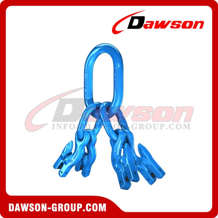 Conjunto de elo mestre G100 + Gancho de olhal G100 com fixa&ccedil;&atilde;o de manilha &times; 4 - Dawson Group Ltd. - Fabricante e fornecedor na China