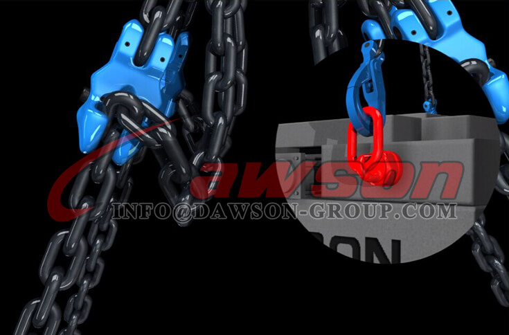 Aplicaci&oacute;n del embrague de cadena tipo horquilla de acero de aleaci&oacute;n forjado G100 con pasador de seguridad para ajustar la longitud de la cadena - Dawson Group Ltd. - Proveedor y exportador de China