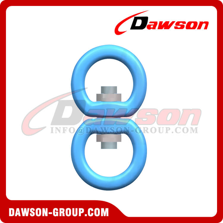 D1+D1 Doble Giratorio con Ojos Redondos, Gancho Giratorio de Aluminio con Doble Ojal