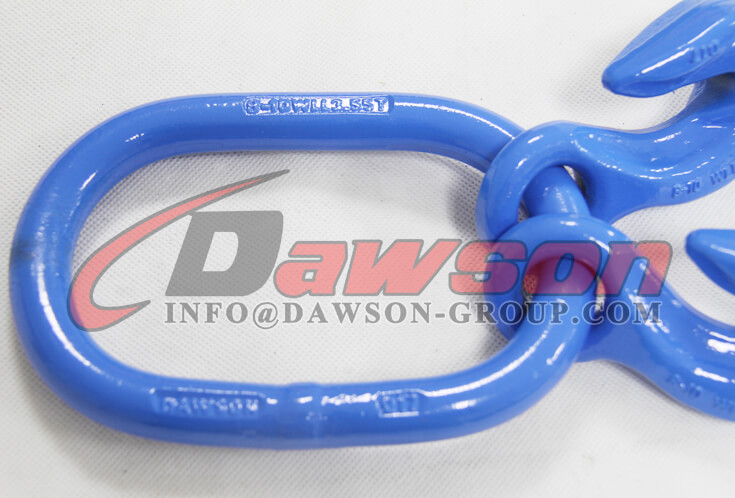 Elo mestre forjado G100 com gancho de 2 olhais com fixa&ccedil;&atilde;o de manilha para ajustar o comprimento da corrente - Dawson Group - F&aacute;brica na China