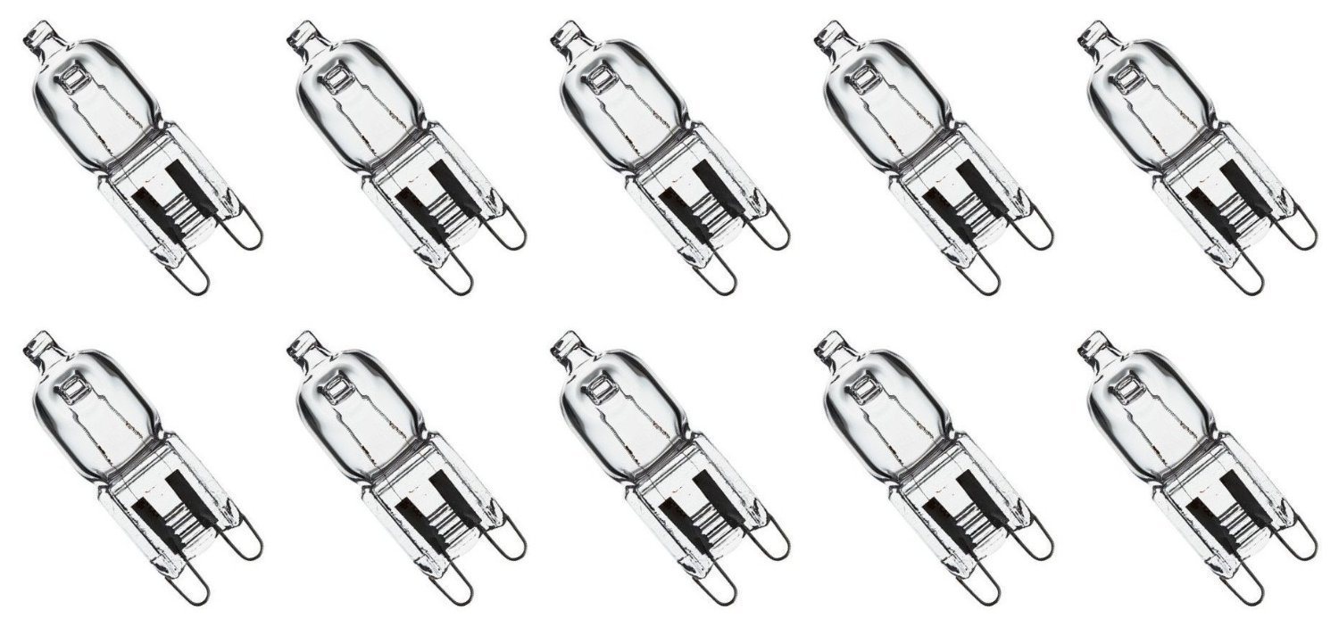 Q10//G4/Cl/12V, 10 Watt, T3 Jc Type, 12 Volt, Clear, G4 Bi-Pin Base, Halogen Light Bulb