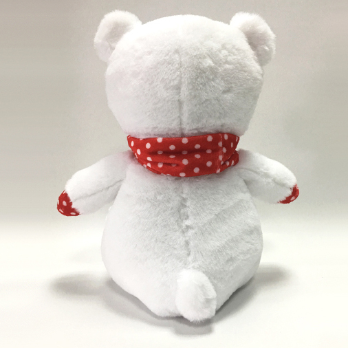 Gaint White Bear with Dot Scarf Stuffed Kids Toy