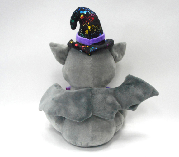 Kids Easter Basket with Grey Bat Plush Soft Toy Gift